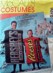 8376 HERSHEY CHOC BAR,REESE PB CUP COSTUME ADLT PATTERN SM, MED